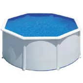 Gre Piscine ronde en acier blanc Ø 240 x 120 cm KIT240ECO