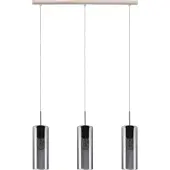 Eglo 98695 SELVINO E27 triple lampe à suspendre 710x100mm noir-transparent