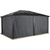 Sojag Rideaux avec clips pour pavillon Meridien 1216 Gris foncé