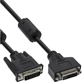 InLine DVI-D M-F 3m câble DVI Noir