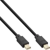 InLine Câble Mini DisplayPort 1.4 (2 m), Câble vidéo, Noir