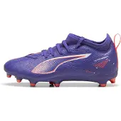 Puma Ultra 5 Match FG/AG Chaussures de football pour jeunes enfants lapis lazuli blanc sunset glow Gr 32,5