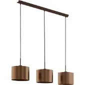 Eglo Lampe suspendue salle à manger Saganto 1 avec 3 teintes cuivrées
