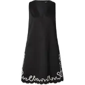 BOSS pour femme. 50540370 Robe Dembrolai noire (S), Casuel, Coton, Sans manches / bretelles