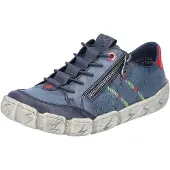 Rieker Chaussure à lacets 'L0357' bleu / vert clair / rouge clair