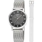 Eco Tech Time Solar Drive Radio ELS-11625-22MS Montre Femme avec bracelet interchangeable