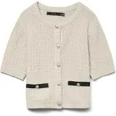 Vero Moda Cardigan 'VMHarper' écru / noir