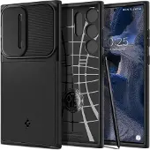 Spigen Optique Armor Case (Samsung Galaxy S23 Ultra), Coque pour téléphone portable, Noir