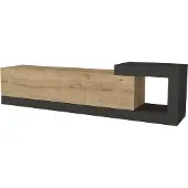 En.casa Meuble TV 'Luhanka' 150x29,5x38,5cm chêne / anthracite