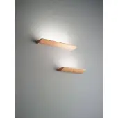 FABAS LUCE Applique Murale Linus 3663-26-215 En Métal Et Bois Naturel Avec Led Intégrée De 27 W, Température De Couleur De 3 000 K, Finition Chêne, 60 X 17 Cm