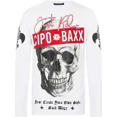Cipo & Baxx T-Shirt rouge / noir / blanc