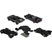 Mattel Hot Wheels Batman Set, 5 modèles de Batmobile appréciés des fans pour les collectionneurs