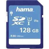 Hama Carte SDXC 128GB CL.10 UHS-I 80MB, packaging FIN