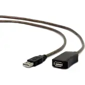 Gembird Aktives USB 2.0-Verlängerungskabel, 10 m, schw.