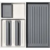 Oxo Tiroir Organisateur OXO Réglable, avec Séparateurs Gris