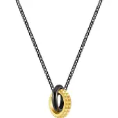 Police Link Necklace Doré Homme