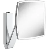 Keuco iLook_move Miroir de soins de beauté, éclairé, angulaire, avec interrupteur à bascule, 1 couleur de la lumière, 17613019004