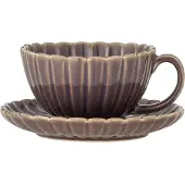 Bloomingville Ensemble de 6 tasses et soucoupes Latina violet