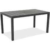 Leziter Table de jardin King en polypropylène 146 x 86 x 74 cm, couleur graphite, 6 places