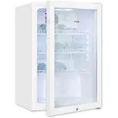 Exquisit Réfrigérateur à bouteilles 3 grilles 118 L. Porte vitrée C blanche