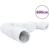vidaXL Tuyau de ventilation aluminium et PVC 6 m Ø10 cm