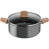Tefal Renew C4254613 Casserole à manche 24 cm, revêtement céramique antiadhésif, écologique, recyclé, cuisson saine, thermosignal, outils sûrs, fabriqué en France, toutes les