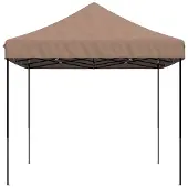 vidaXL Tente de réception pliante Pop-Up brune 410x279x315 cm