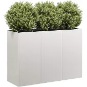 vidaXL Jardinière 120x40x80 cm acier inoxydable