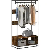 vidaXL Armoire chêne fumé 90x50x180 cm bois d'ingénierie