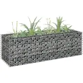 vidaXL Gabion -Pflanzer erhöht 90 x 30 x 30 cm galvanisé Stahl
