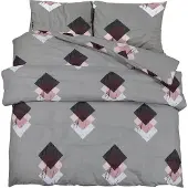 vidaXL Ensemble de literie Gris 220x240 cm coton