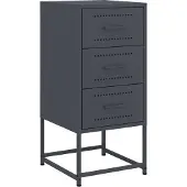 vidaXL Table de chevet anthracite 36x39x78 cm acier