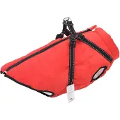 vidaXL Manteau pour chien avec harnais Imperméable Réfléchissant Rouge L68