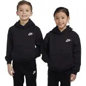 Nike Kids Sweat 'Club Fleece' noir / blanc