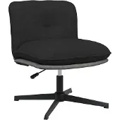vidaXL Chaise de bureau pivotante Noir Tissu
