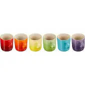 Le Creuset Regenboog Set Espressokopjes Per 6 100ml