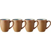Bitz Tasse à café Wood Ocean 300 ml, 4 pièces, bleu clair/beige, Tasse, Marron, Bleu, Multicolore