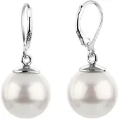 Nenalina Boucles d'oreilles argent / blanc perle