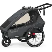 Qeridoo remorque pour vélo Kidgoo 1 modèle 2023 gris acier