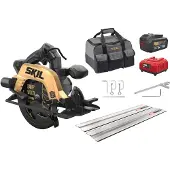 Sourcing 20V 3575 DB 184 mm Scie circulaire sans fil + guide (1 batterie 4,0 Ah)