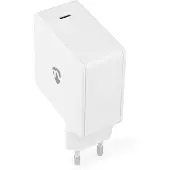 Nedis Chargeur mural | 100 W | GaN | Fonction de charge rapide | 3,0 / 5,0 A | Nombre de sorties : 1 | USB-C | Sélection automatique de la tension.