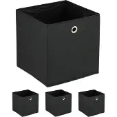 Relaxdays Boîte de rangement (30 cm, 8.19 l, 4x)