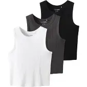 TWO SOON Haut anthracite / noir / blanc