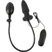 You2Toys - plug anal gonflable vibrant - silicone noir