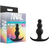 Anal Adventures Anal Aventures Platine - plug anal perlé (noir)