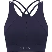 Born Living Yoga Saril Medium-high Support Sports Top Bleu M Femme