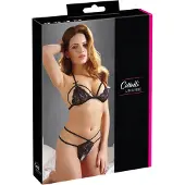 Cottelli collection - Ensemble lingerie ouvert - dentelle noire