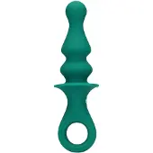 Loveline - plug anal vibrant rechargeable à billes - silicone vert