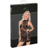 Noir - robe mini noire sans manches à motif de roses