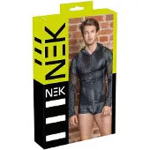 NEK - haut homme à capuche effet peau de serpent (noir)